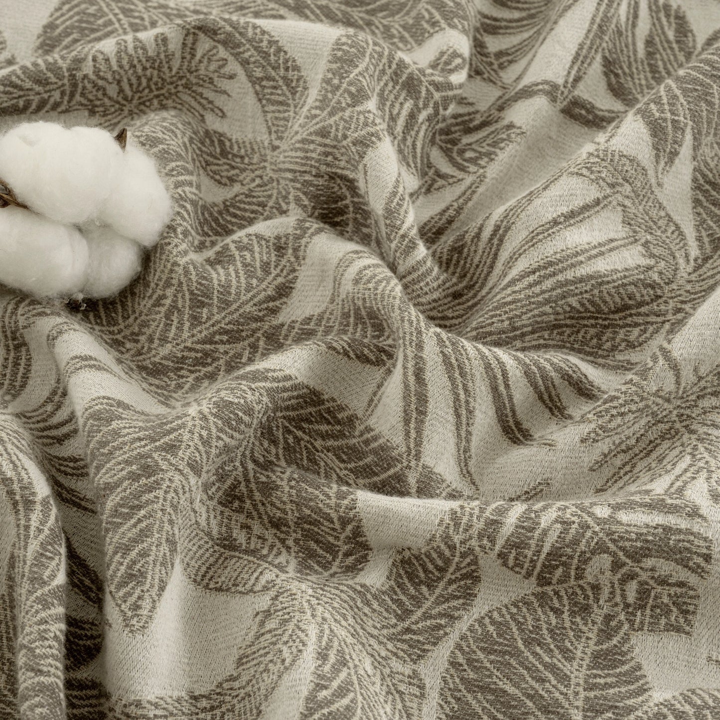 Mistora Natural Cotton Linen Botanical Curtains