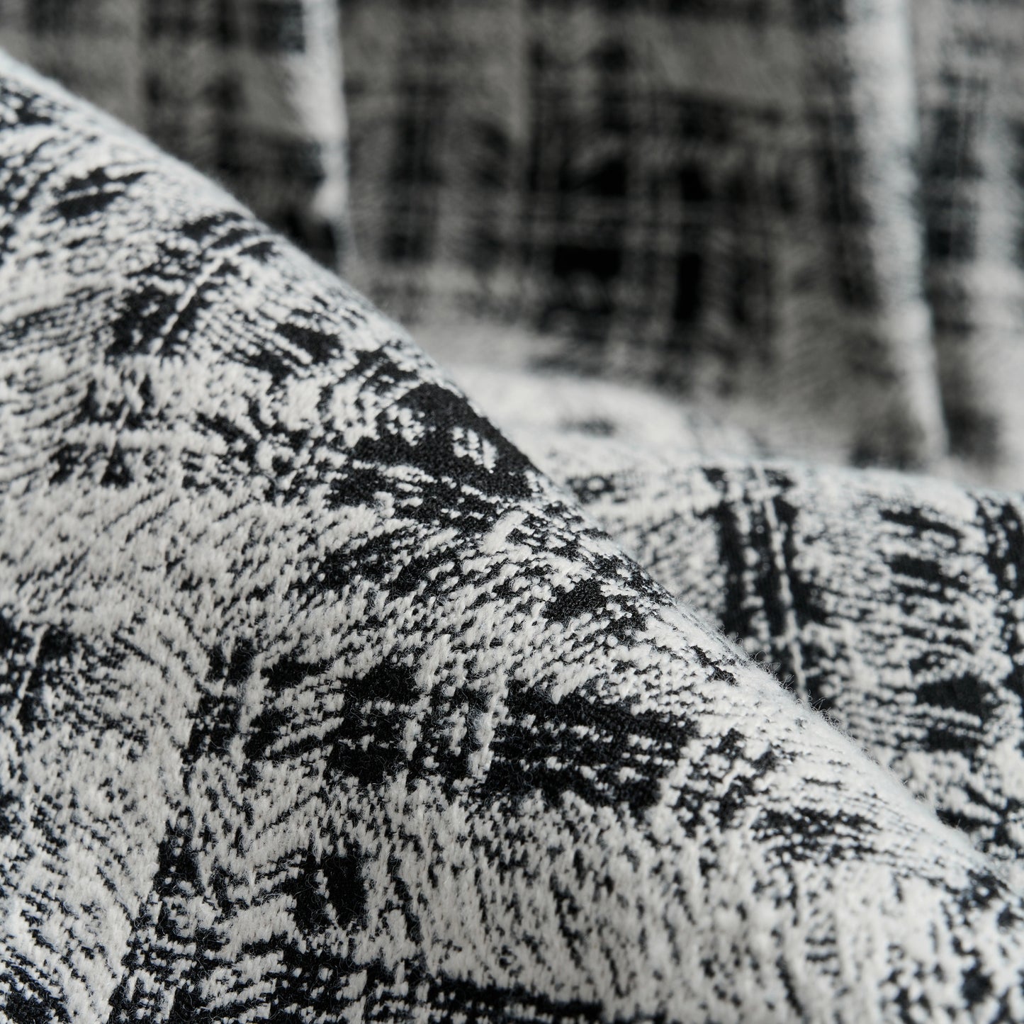 Latryn Textured Plaid Woven Curtains