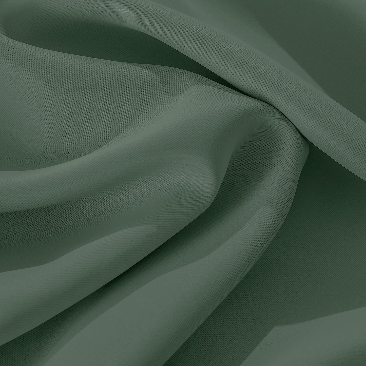 Close-up of flame-retardant mist green curtain fabric, soft textured thermal insulated material