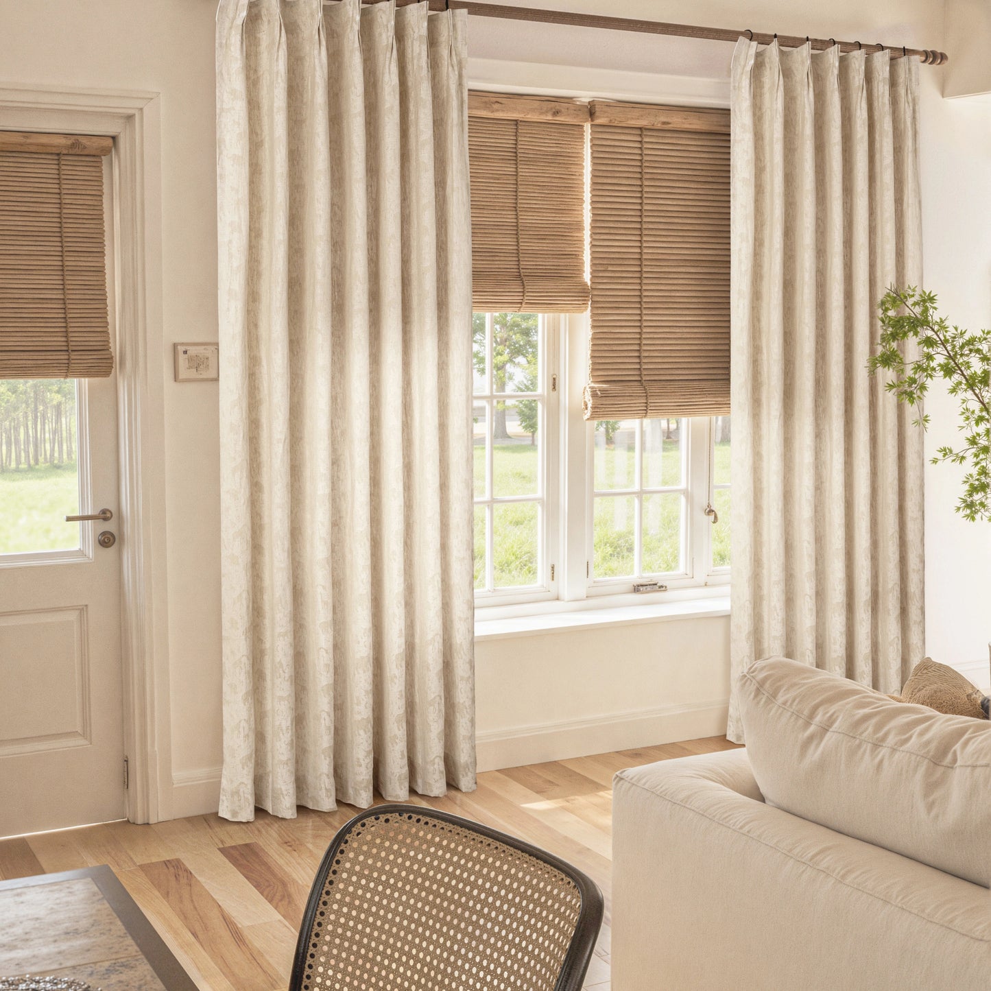 Ecru Pure Linen Natural Curtains