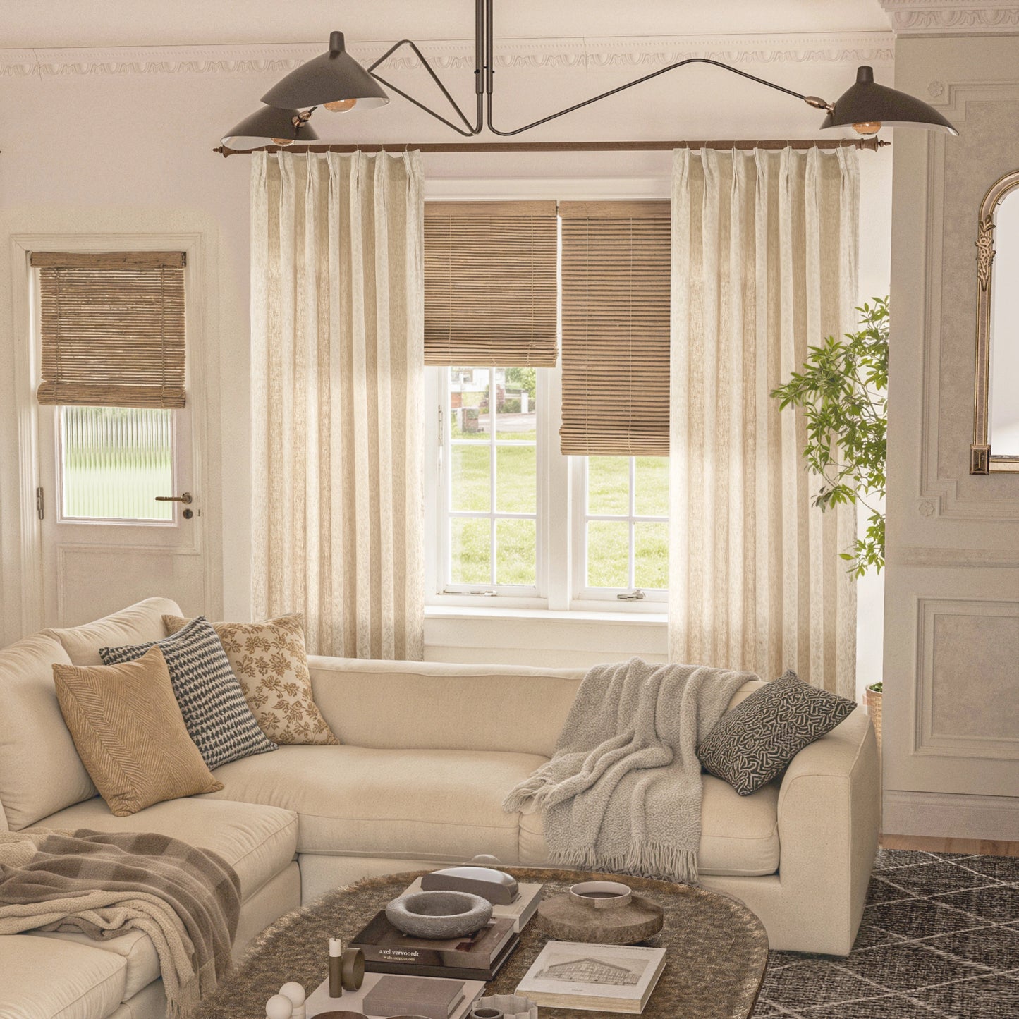 Ecru Pure Linen Natural Curtains