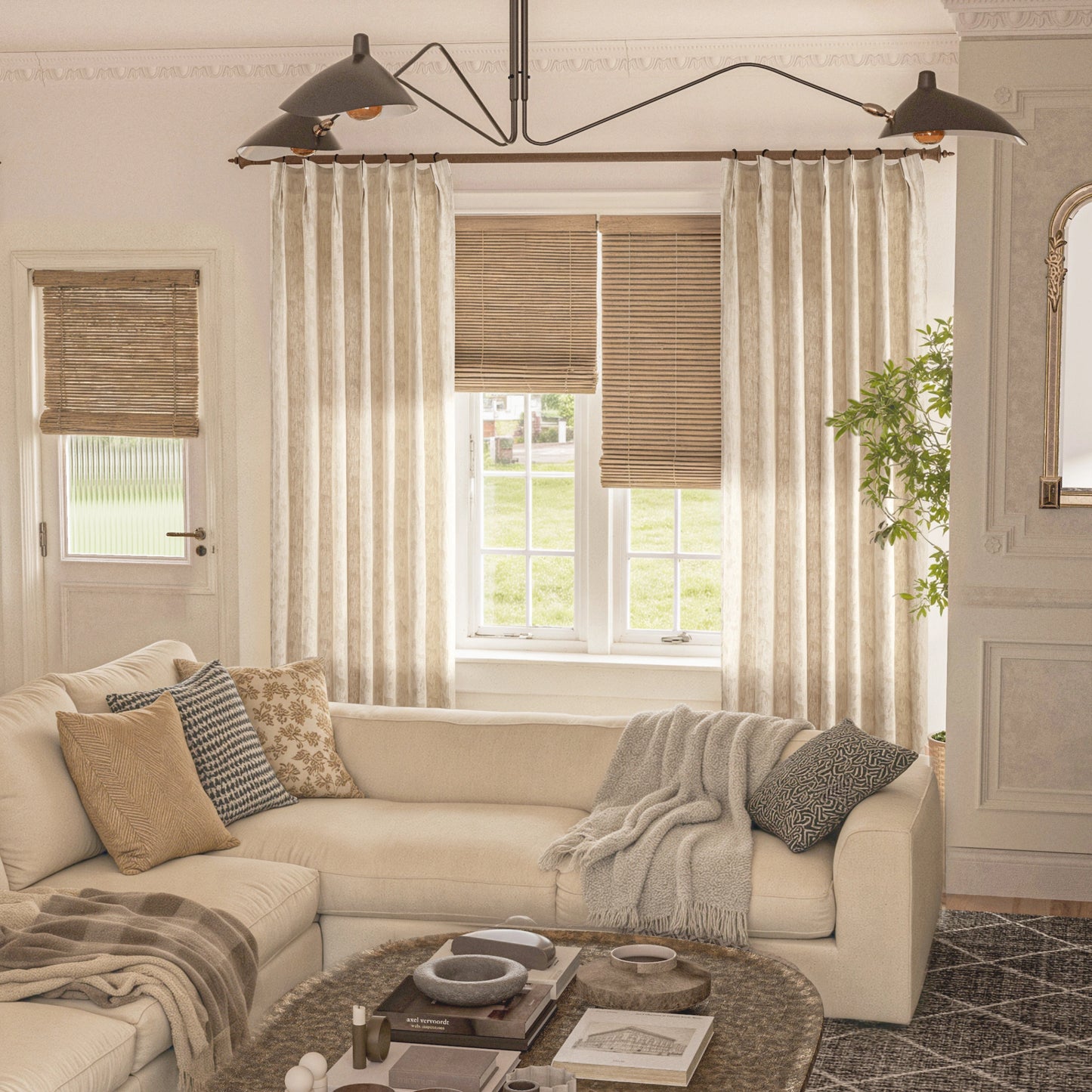Ecru Pure Linen Natural Curtains
