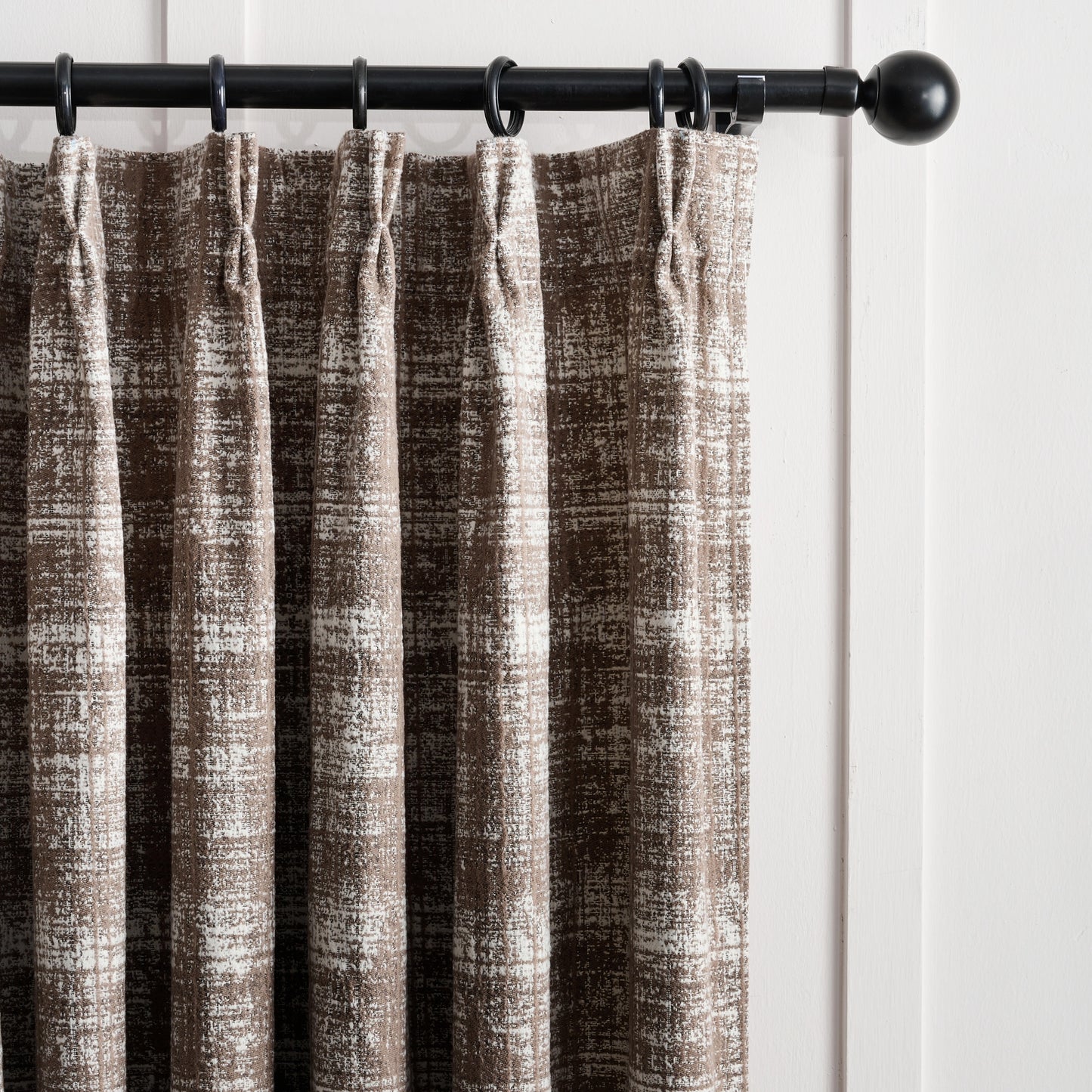 Latryn Textured Plaid Woven Curtains