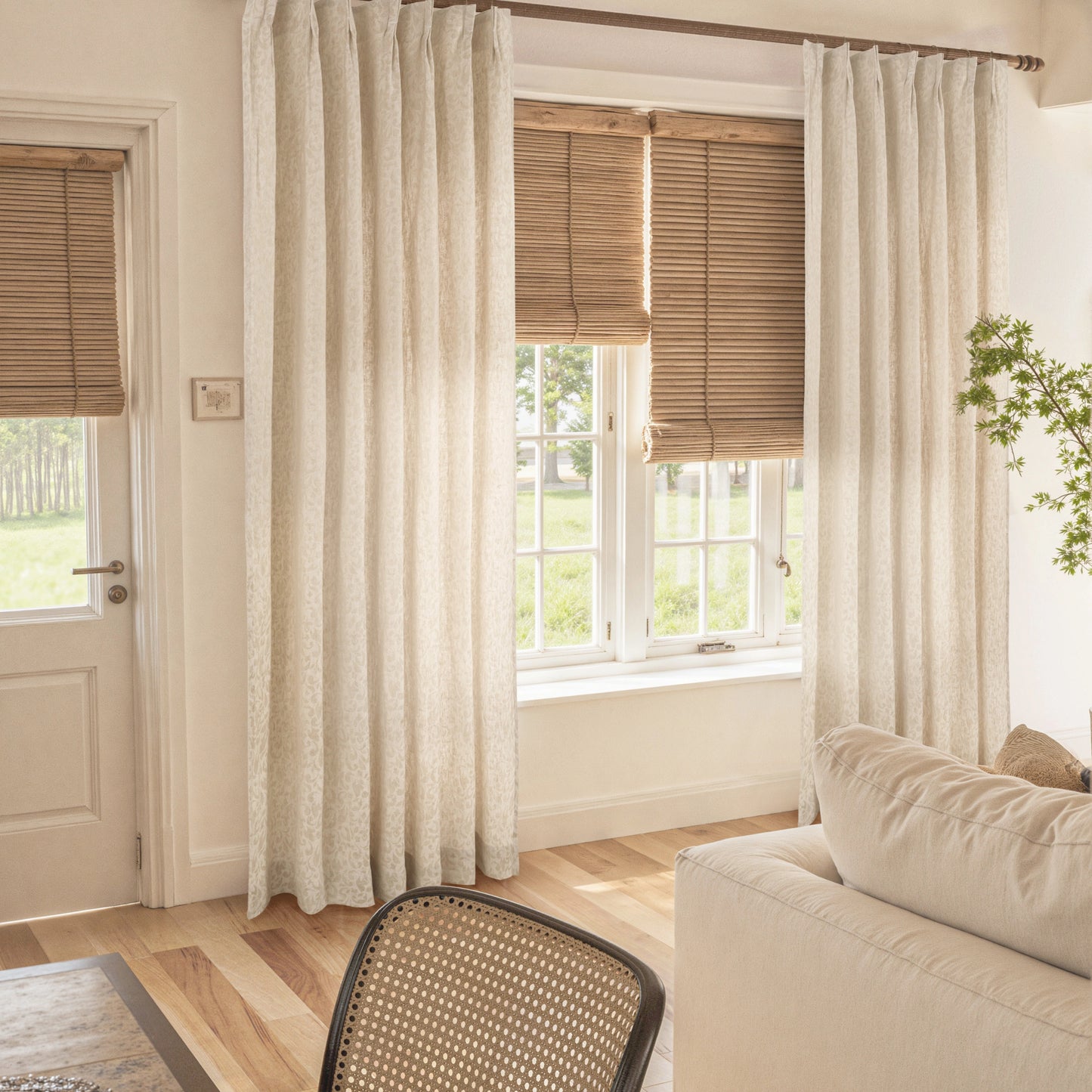 Ecru Pure Linen Natural Curtains